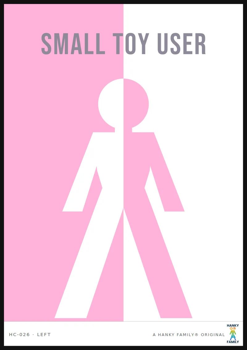 Small Toys — LIGHT PINK hanky code print, left pocket: SMALL TOY USER