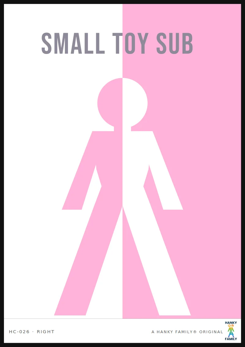 Small Toys — LIGHT PINK hanky code print, right pocket: SMALL TOY SUB