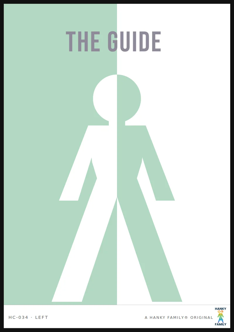 Novice / Beginner — FIRST FLUSH hanky code print, left pocket: THE GUIDE