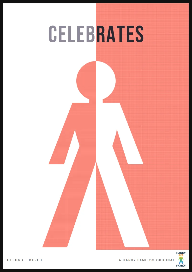 Chubby Chaser — SALMON hanky code print, right pocket: CELEBRATES
