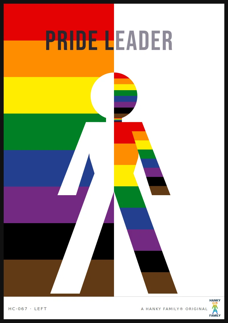 Pride Energy — RAINBOW hanky code print, left pocket
