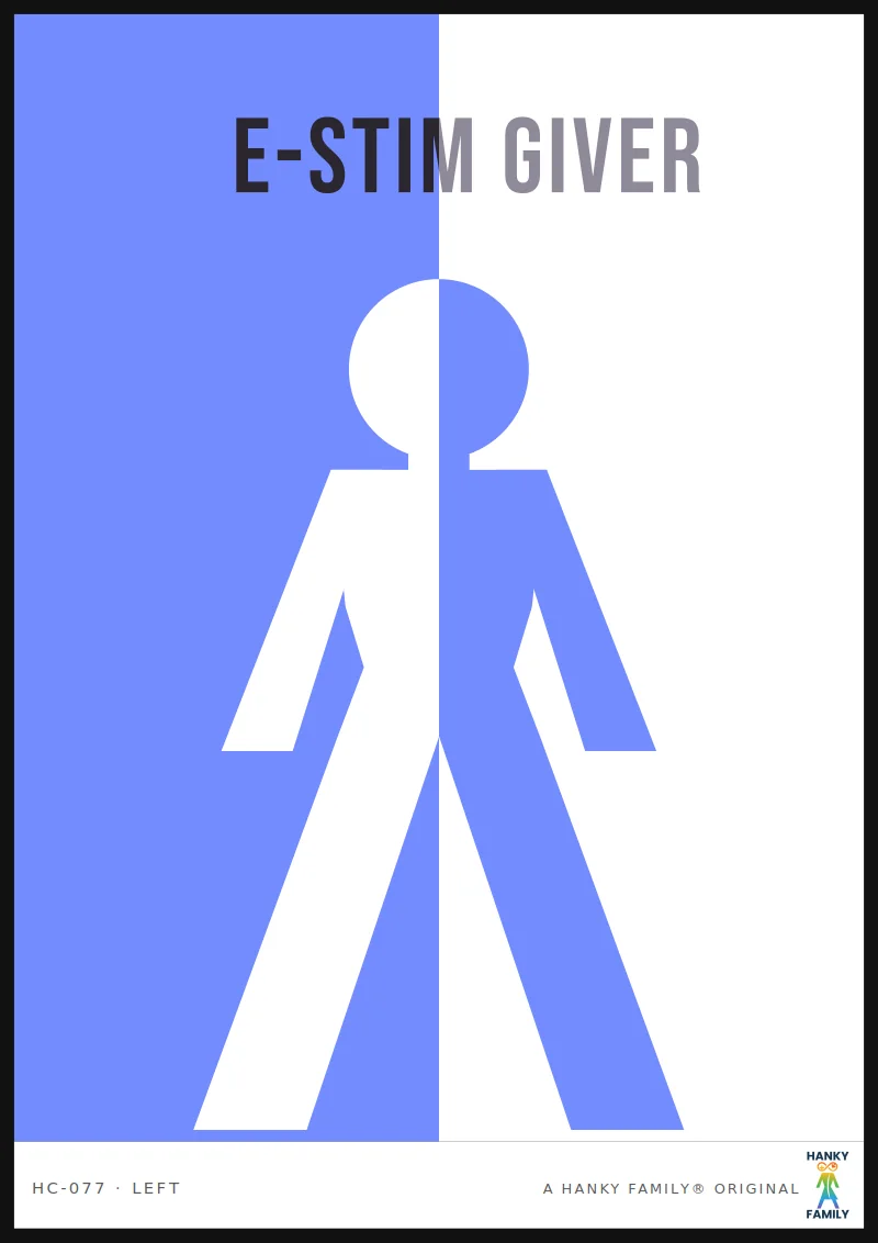 E-Stim — ELECTRIC BLUE hanky code print, left pocket
