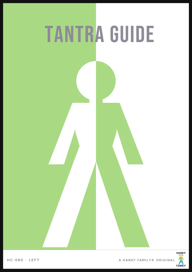 Tantra / Sacred — SAGE GREEN hanky code print, left pocket: TANTRA GUIDE
