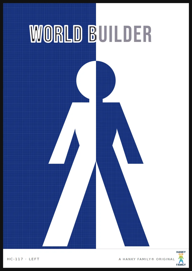 ARCHITECT — BLUEPRINT BLUE hanky code print, left pocket