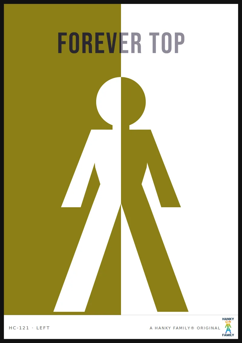 ETERNAPLAY — INFINITE GOLD hanky code print, left pocket: FOREVER TOP
