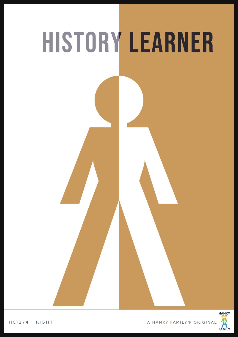 Archivist / Historian — PARCHMENT TAN hanky code print, right pocket: HISTORY LEARNER