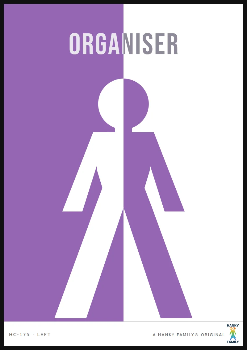 Event Organiser — HOST PURPLE hanky code print, left pocket