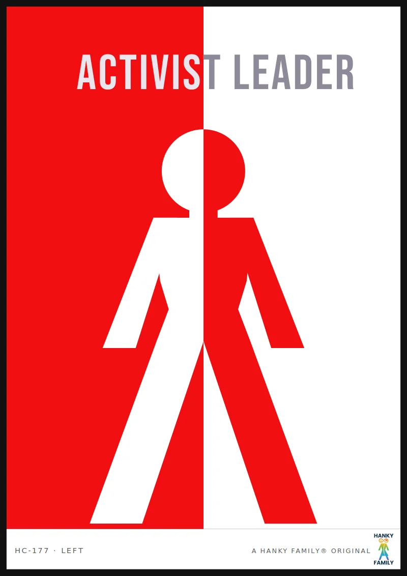 Activist — PROTEST RED hanky code print, left pocket