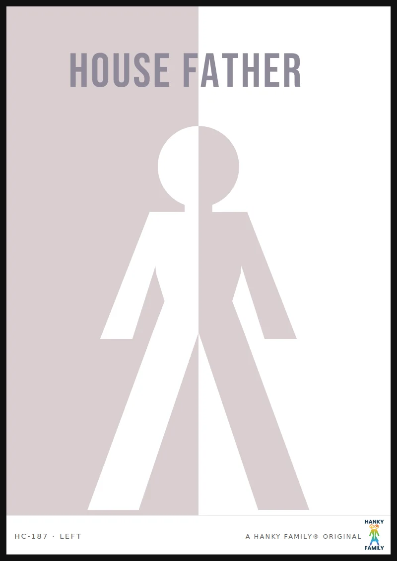 Ballroom Father — BALLROOM SILVER hanky code print, left pocket: HOUSE FATHER