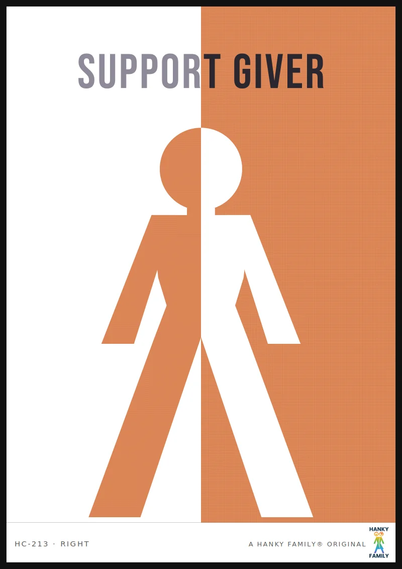 Survivor — PHOENIX ORANGE hanky code print, right pocket: SUPPORT GIVER