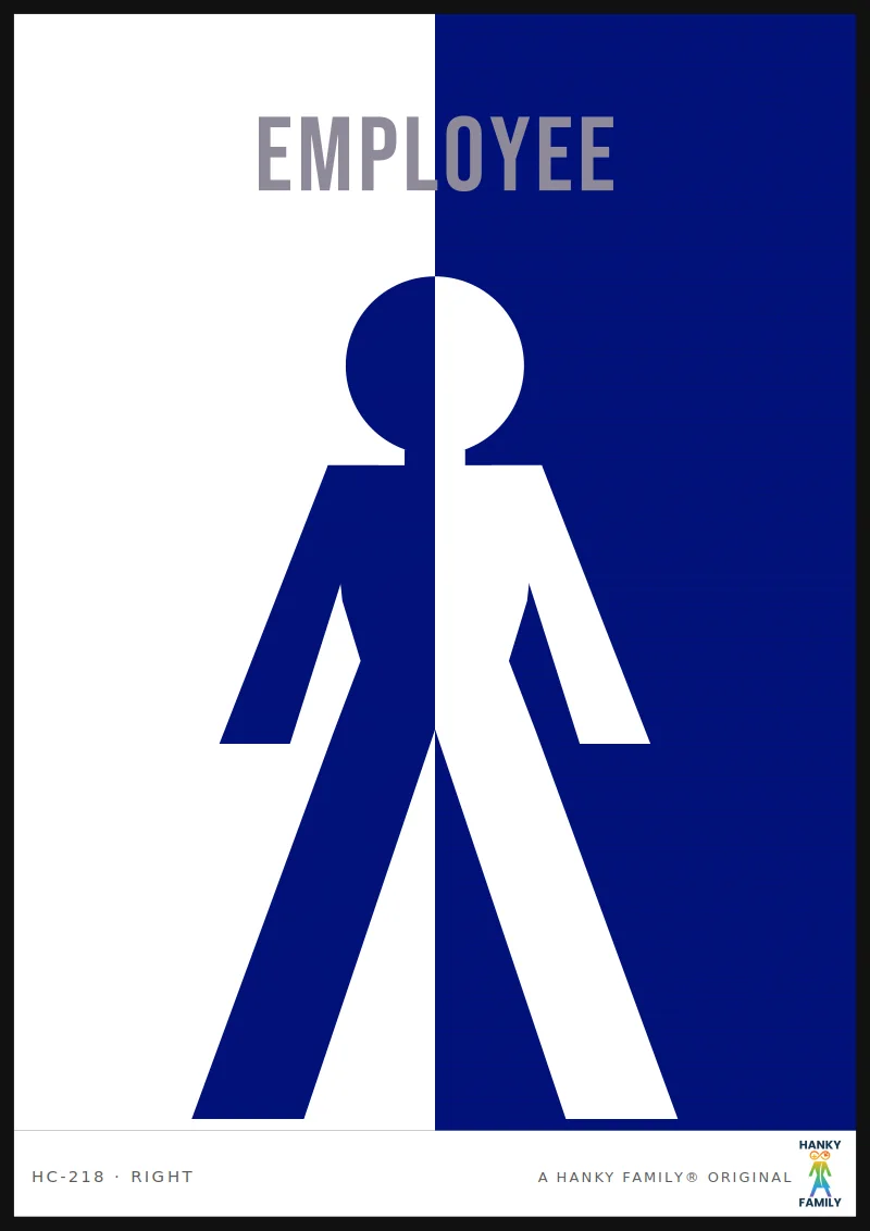 STARTUP — VENTURE BLUE hanky code print, right pocket: EMPLOYEE
