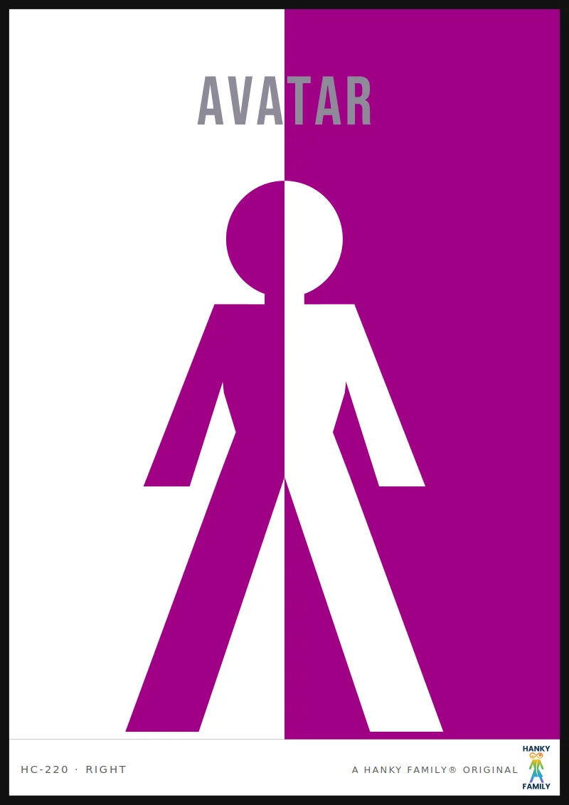 METAVERSE — VR PURPLE hanky code print, right pocket: AVATAR