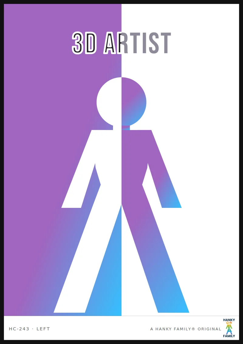 RENDER — RENDERING GRADIENT hanky code print, left pocket: 3D ARTIST