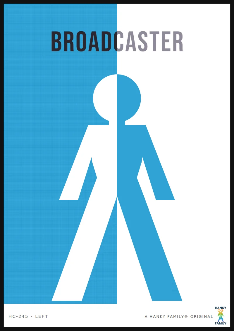 WIRELESS — WIFI BLUE hanky code print, left pocket