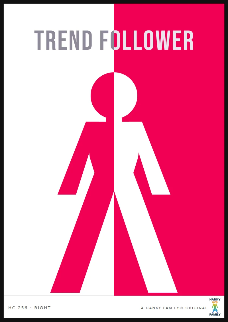 VIRAL — ALGORITHM PINK hanky code print, right pocket: TREND FOLLOWER