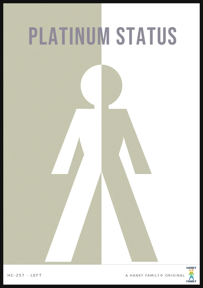 PLATINUM — CARD PLATINUM hanky code print, left pocket