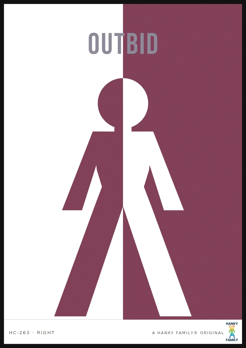 AUCTION — AUCTION MAROON hanky code print, right pocket: OUTBID