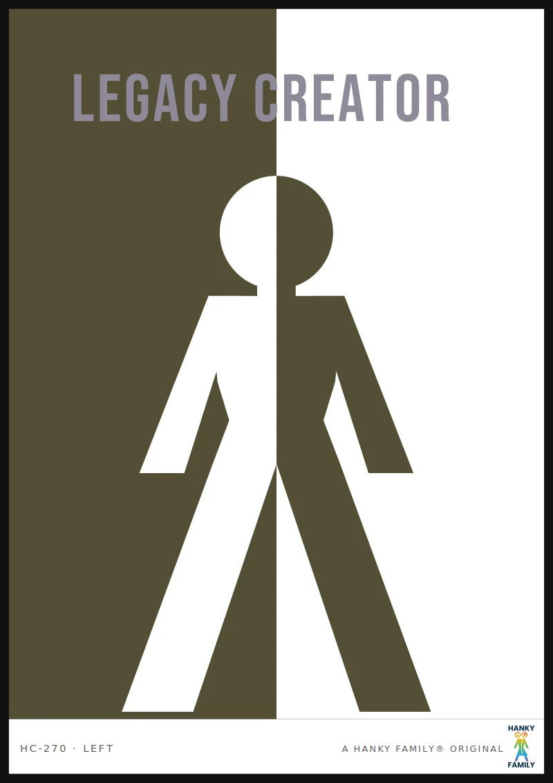 LEGACY — MONUMENT GRANITE hanky code print, left pocket: LEGACY CREATOR