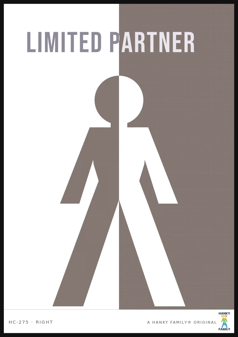 HEDGE-FUND — GREENWICH GREY hanky code print, right pocket: LIMITED PARTNER
