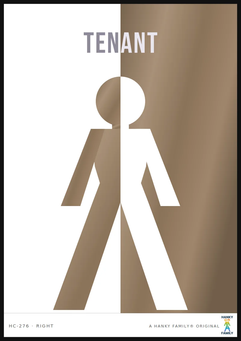 REAL-ESTATE — DEED BROWN hanky code print, right pocket: TENANT
