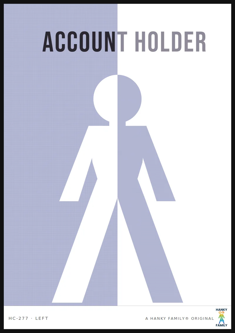SWISS-BANK — ZURICH SILVER hanky code print, left pocket