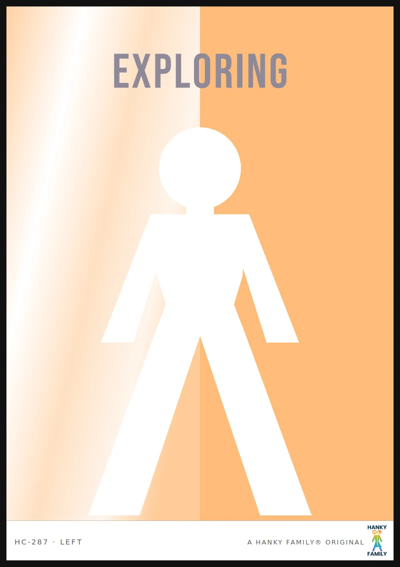 Assigned & Exploring — SOFT BEIGE hanky code print, left pocket