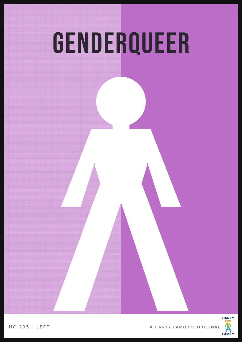 Genderqueer / GNC — LILAC hanky code print, left pocket