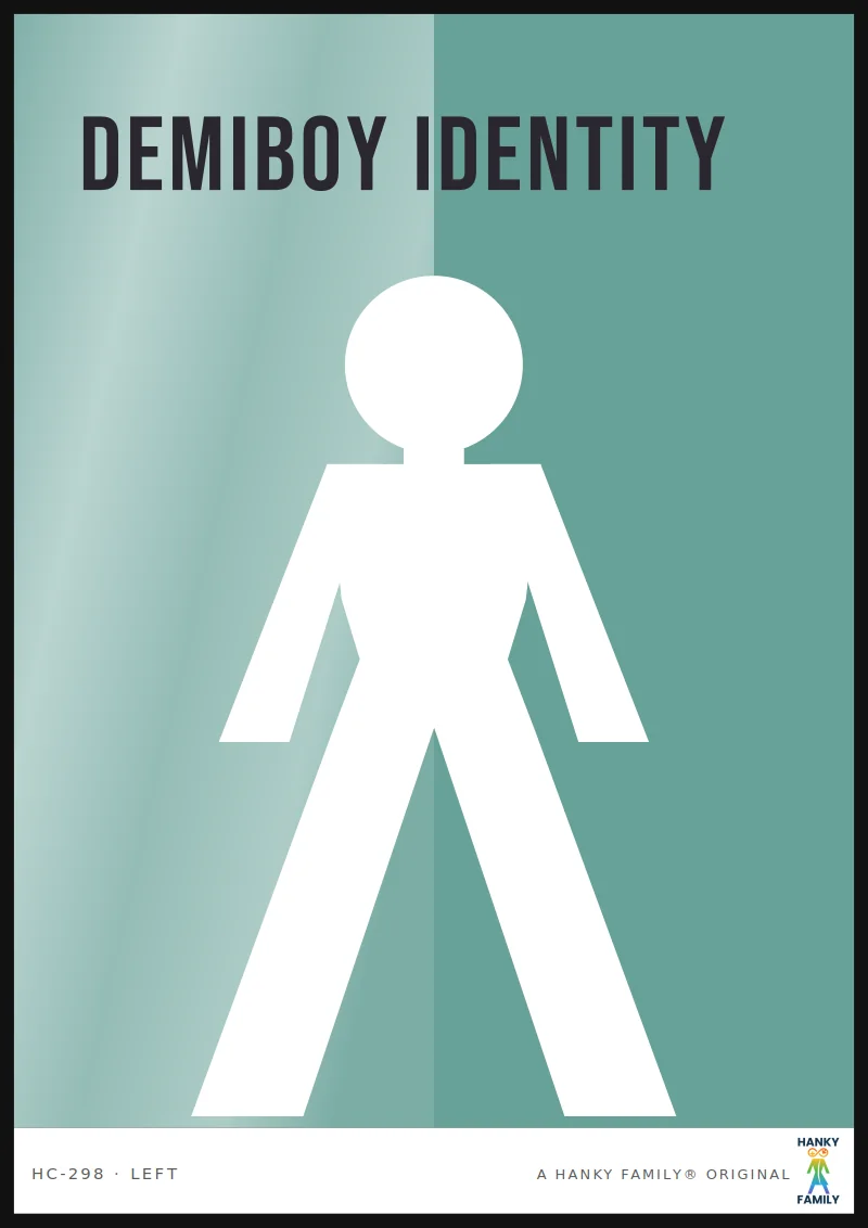 Demiboy — PALE GREY-GREEN hanky code print, left pocket