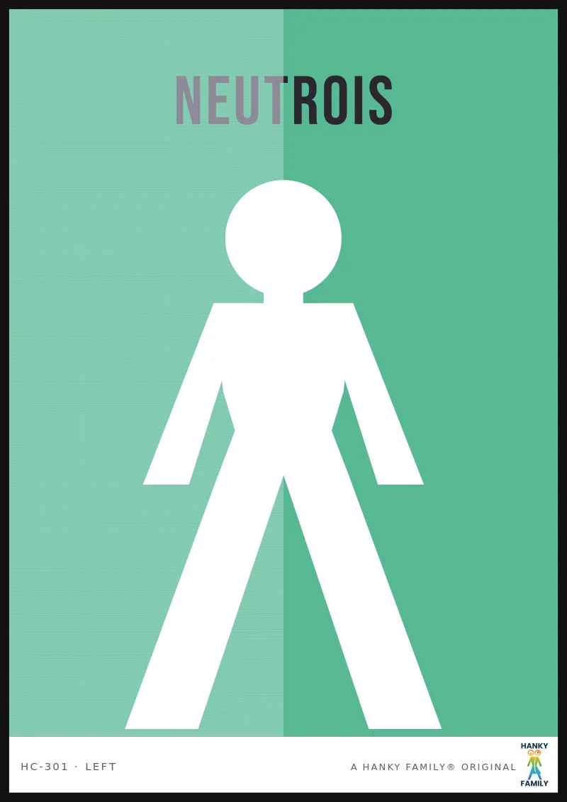 Neutrois — SEAFOAM hanky code print, left pocket
