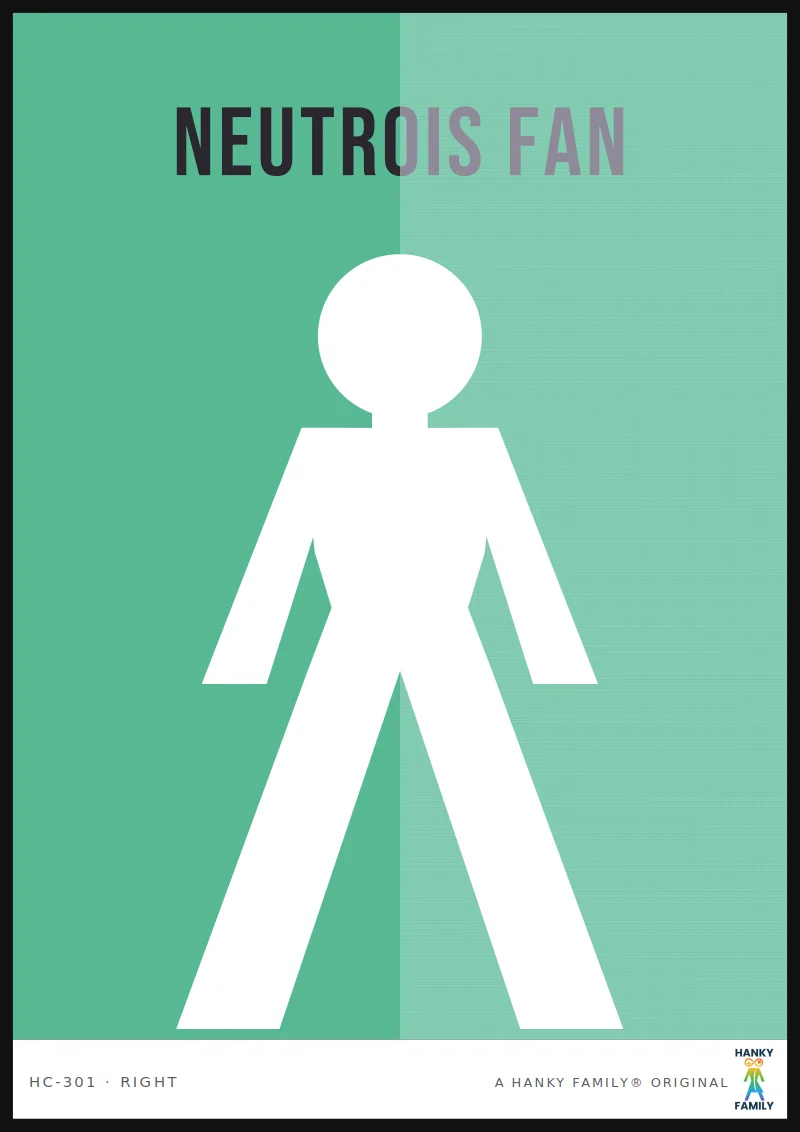 Neutrois — SEAFOAM hanky code print, right pocket: NEUTROIS FAN